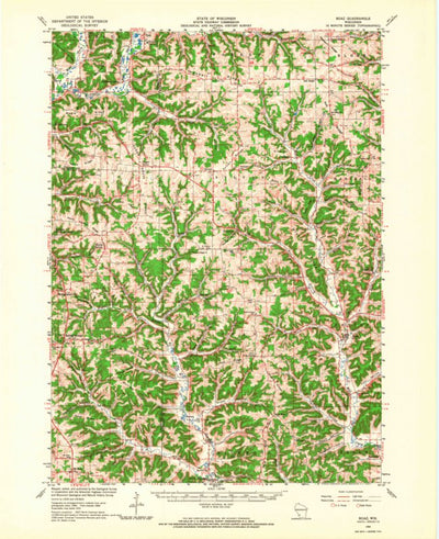 United States Geological Survey Boaz, WI (1966, 62500-Scale) digital map