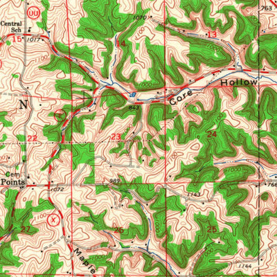 United States Geological Survey Boaz, WI (1966, 62500-Scale) digital map