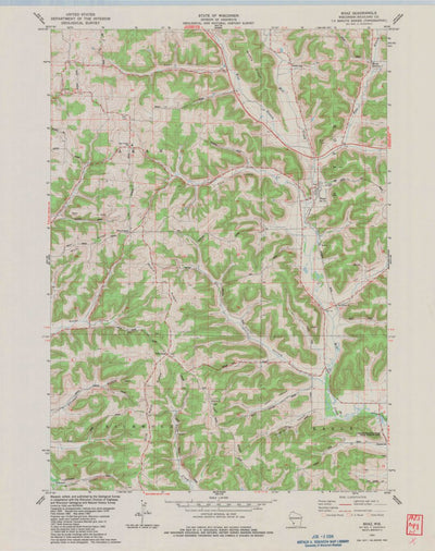 United States Geological Survey Boaz, WI (1983, 24000-Scale) digital map