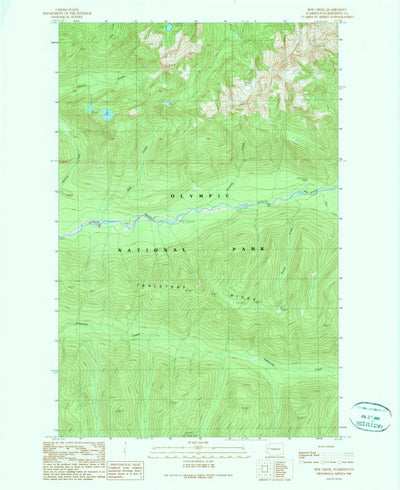 United States Geological Survey Bob Creek, WA (1990, 24000-Scale) digital map