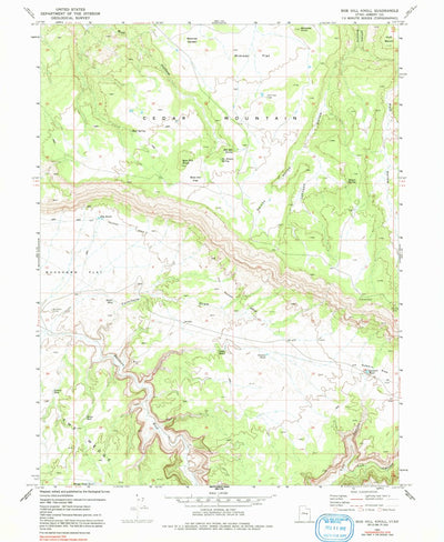 United States Geological Survey Bob Hill Knoll, UT (1969, 24000-Scale) digital map