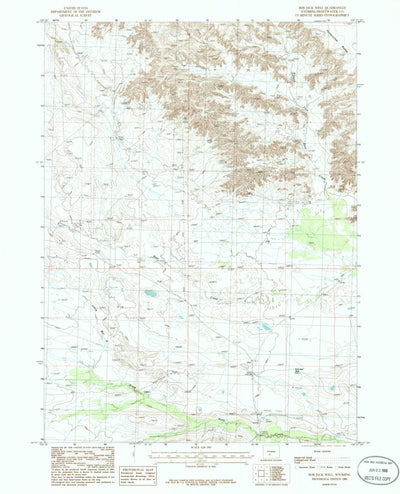 United States Geological Survey Bob Jack Well, WY (1986, 24000-Scale) digital map