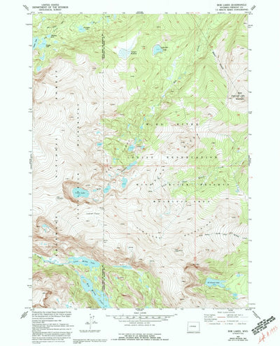 United States Geological Survey Bob Lakes, WY (1952, 24000-Scale) digital map