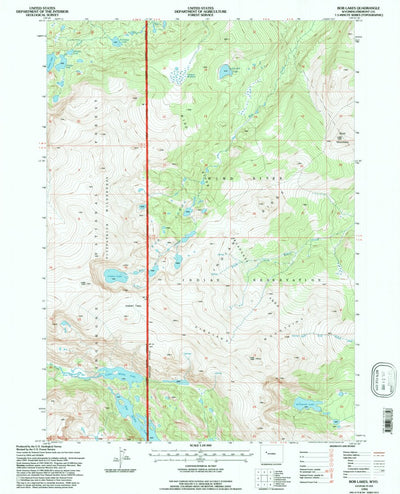 United States Geological Survey Bob Lakes, WY (1991, 24000-Scale) digital map