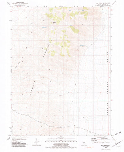 United States Geological Survey Bob Spring, NV (1981, 24000-Scale) digital map