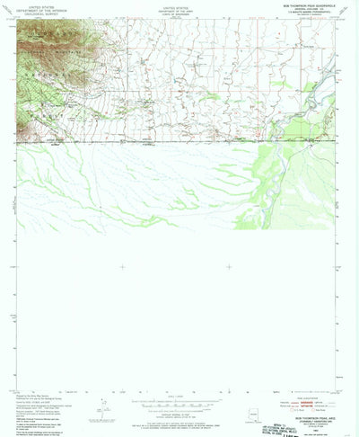 United States Geological Survey Bob Thompson Peak, AZ (1952, 24000-Scale) digital map