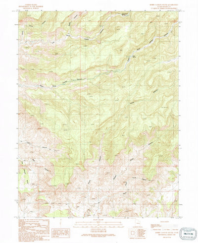 United States Geological Survey Bobby Canyon South, UT (1991, 24000-Scale) digital map