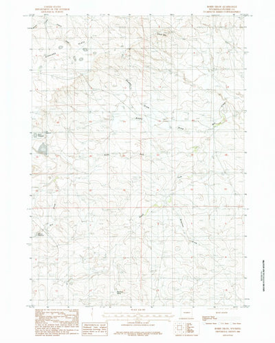 United States Geological Survey Bobby Draw, WY (1984, 24000-Scale) digital map