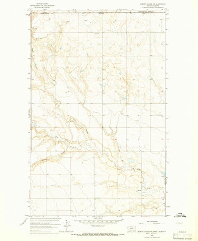 United States Geological Survey Bobcat Coulee NE, MT (1964, 24000-Scale) digital map