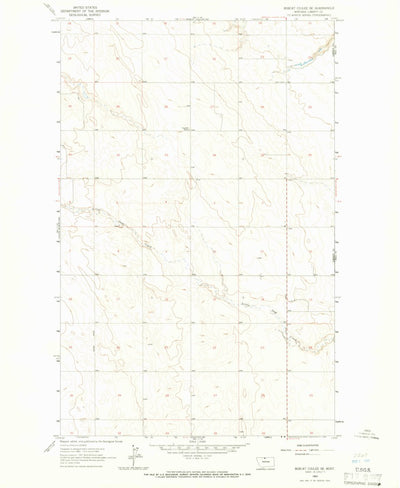 United States Geological Survey Bobcat Coulee SE, MT (1963, 24000-Scale) digital map
