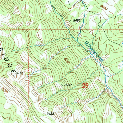 United States Geological Survey Bobcat Ridge, WY (1996, 24000-Scale) digital map