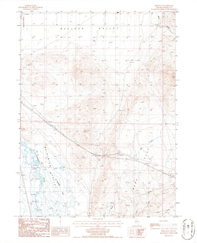 United States Geological Survey Bobs Flat, NV (1986, 24000-Scale) digital map