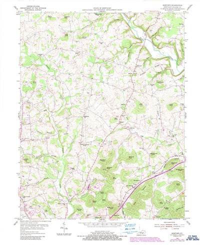 United States Geological Survey Bobtown, KY (1954, 24000-Scale) digital map