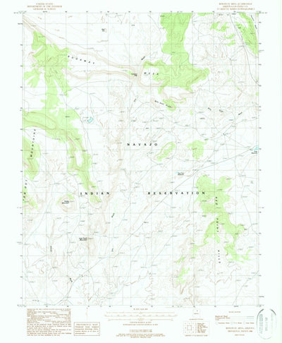 United States Geological Survey Bodaway Mesa, AZ (1988, 24000-Scale) digital map