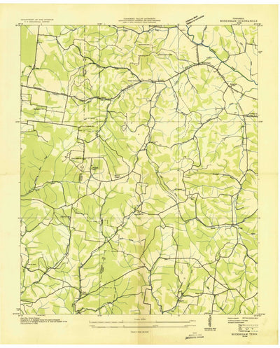 United States Geological Survey Bodenham, TN (1936, 24000-Scale) digital map