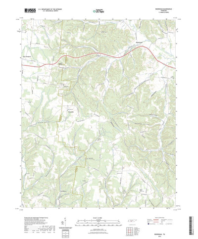 United States Geological Survey Bodenham, TN (2022, 24000-Scale) digital map