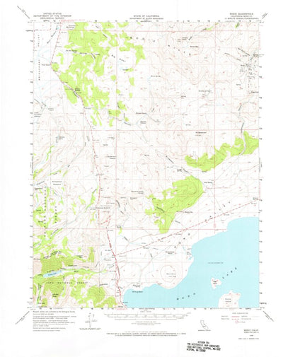 United States Geological Survey Bodie, CA (1958, 62500-Scale) digital map