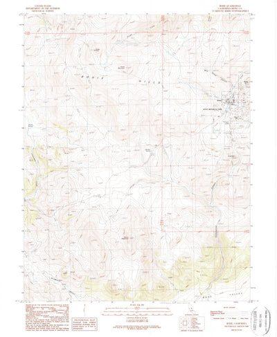 United States Geological Survey Bodie, CA (1989, 24000-Scale) digital map