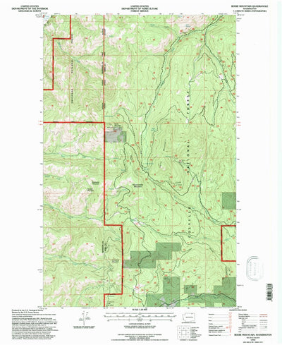 United States Geological Survey Bodie Mountain, WA (1992, 24000-Scale) digital map