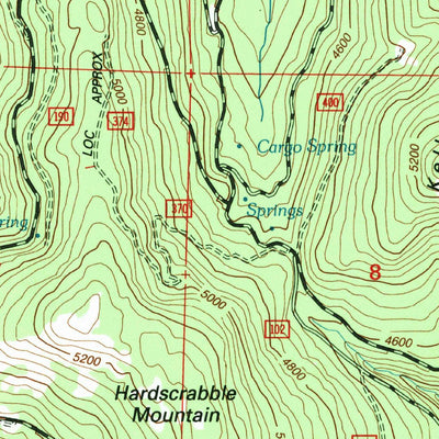 United States Geological Survey Bodie Mountain, WA (1992, 24000-Scale) digital map