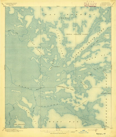 United States Geological Survey Bodreau, LA (1895, 62500-Scale) digital map