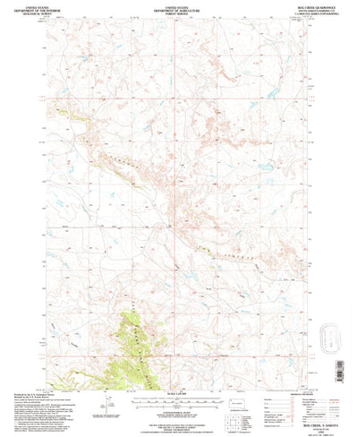United States Geological Survey Bog Creek, SD (1993, 24000-Scale) digital map