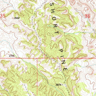 United States Geological Survey Bog Creek, SD (1993, 24000-Scale) digital map
