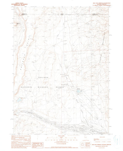United States Geological Survey Bog Hot Springs, NV-OR (1990, 24000-Scale) digital map