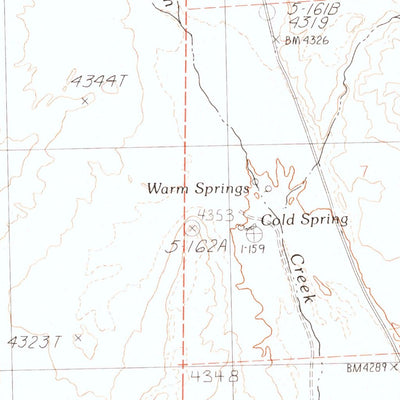 United States Geological Survey Bog Hot Springs, NV-OR (1990, 24000-Scale) digital map