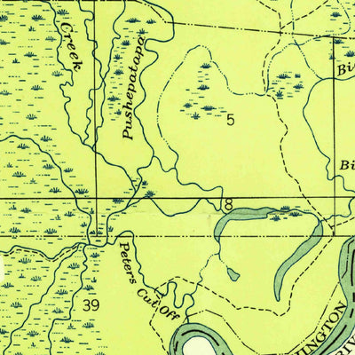 United States Geological Survey Bogalusa East, LA-MS (1949, 31680-Scale) digital map
