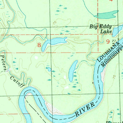 United States Geological Survey Bogalusa East, LA-MS (1997, 24000-Scale) digital map