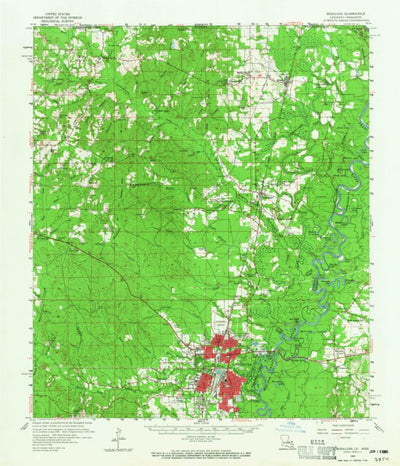 United States Geological Survey Bogalusa, LA-MS (1959, 62500-Scale) digital map