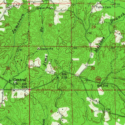 United States Geological Survey Bogalusa, LA-MS (1959, 62500-Scale) digital map