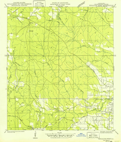 United States Geological Survey Bogalusa West, LA (1949, 31680-Scale) digital map