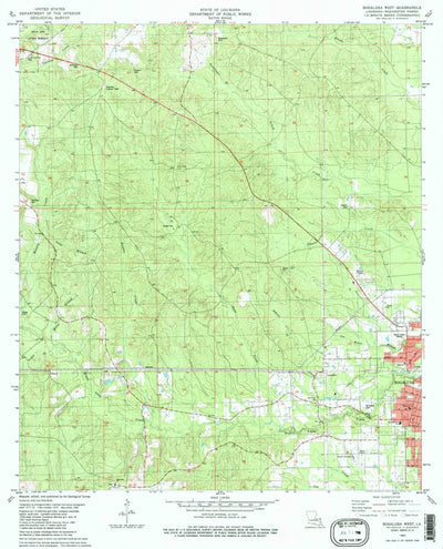 United States Geological Survey Bogalusa West, LA (1982, 24000-Scale) digital map