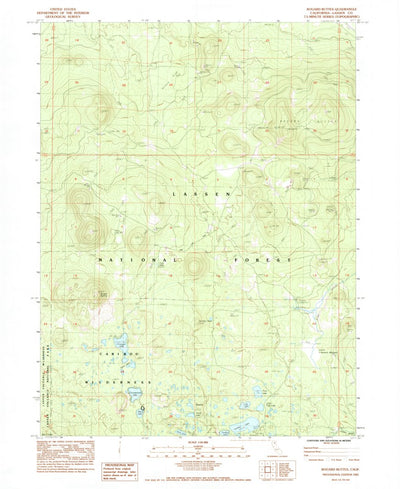 United States Geological Survey Bogard Buttes, CA (1983, 24000-Scale) digital map