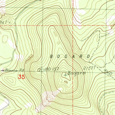 United States Geological Survey Bogard Buttes, CA (1983, 24000-Scale) digital map