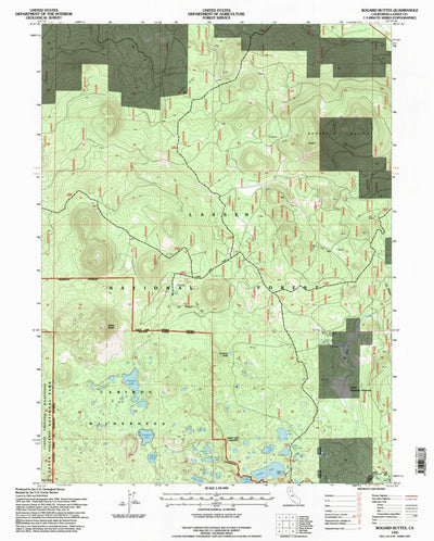 United States Geological Survey Bogard Buttes, CA (1995, 24000-Scale) digital map