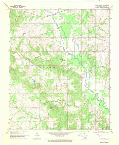 United States Geological Survey Boggy Depot, OK (1969, 24000-Scale) digital map