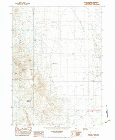 United States Geological Survey Boghole Spring, OR (1982, 24000-Scale) digital map