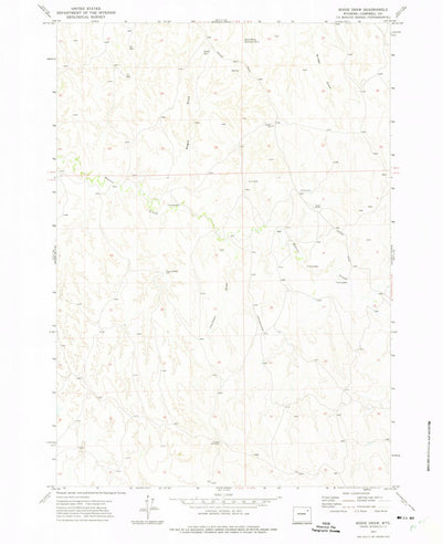 United States Geological Survey Bogie Draw, WY (1971, 24000-Scale) digital map