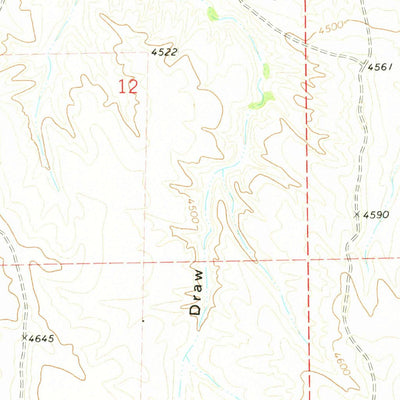 United States Geological Survey Bogie Draw, WY (1971, 24000-Scale) digital map