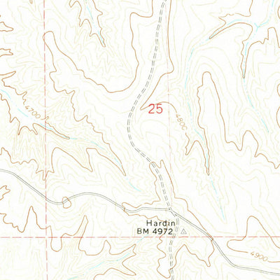 United States Geological Survey Bogie Draw, WY (1971, 24000-Scale) digital map