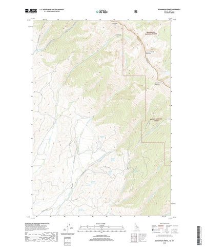 United States Geological Survey Bohannon Spring, ID (2020, 24000-Scale) digital map