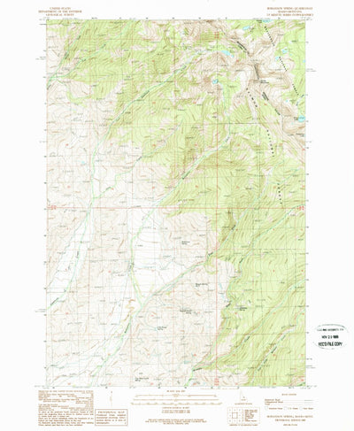United States Geological Survey Bohannon Spring, ID-MT (1989, 24000-Scale) digital map