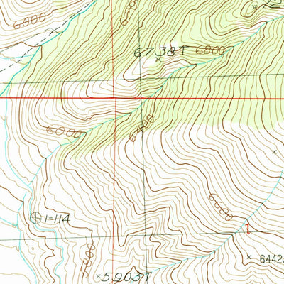 United States Geological Survey Bohannon Spring, ID-MT (1989, 24000-Scale) digital map