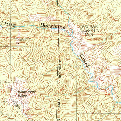 United States Geological Survey Bohemotash Mountain, CA (1990, 24000-Scale) digital map