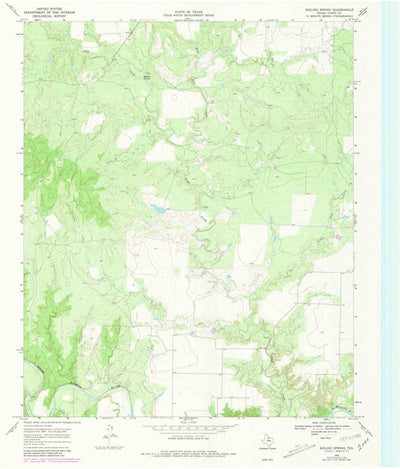 United States Geological Survey Boiling Spring, TX (1968, 24000-Scale) digital map
