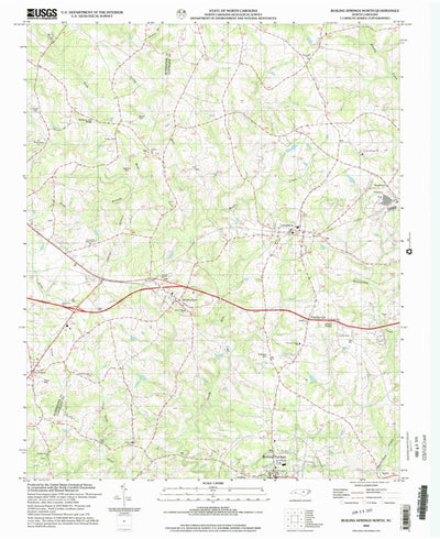 United States Geological Survey Boiling Springs North, NC (2002, 24000-Scale) digital map