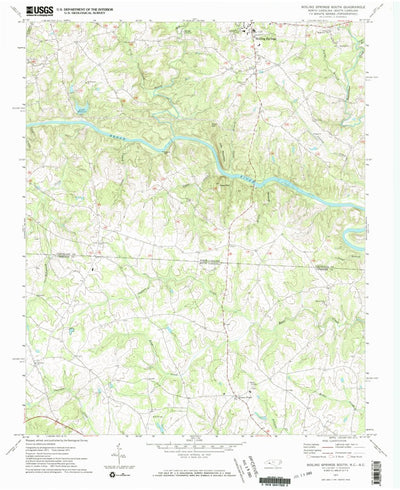 United States Geological Survey Boiling Springs South, NC-SC (1971, 24000-Scale) digital map